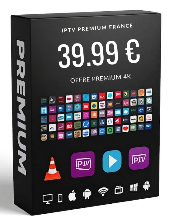 Abonnement IPTV 12 mois - streaming multi-écrans 4K