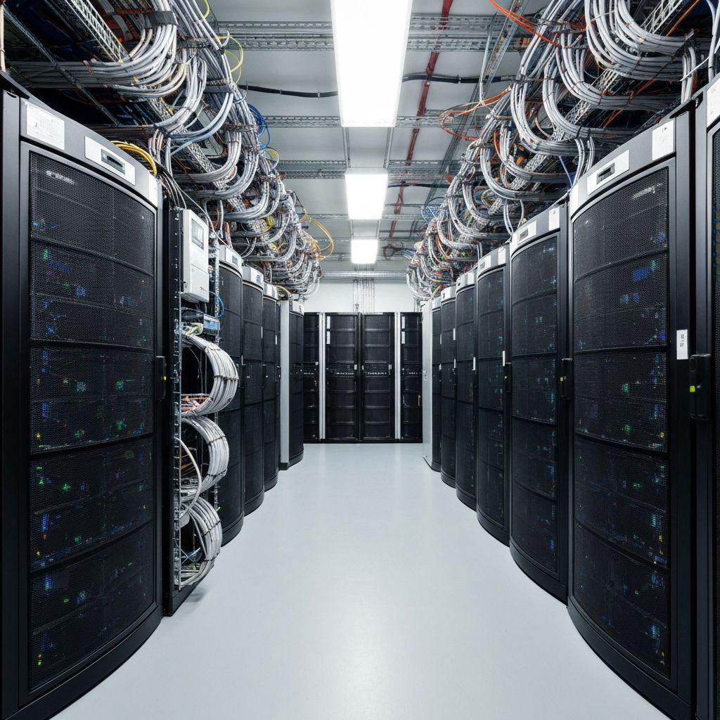 Centre de données KOLOS IPTV avec serveurs haute performance pour streaming 4K sans coupure en France
