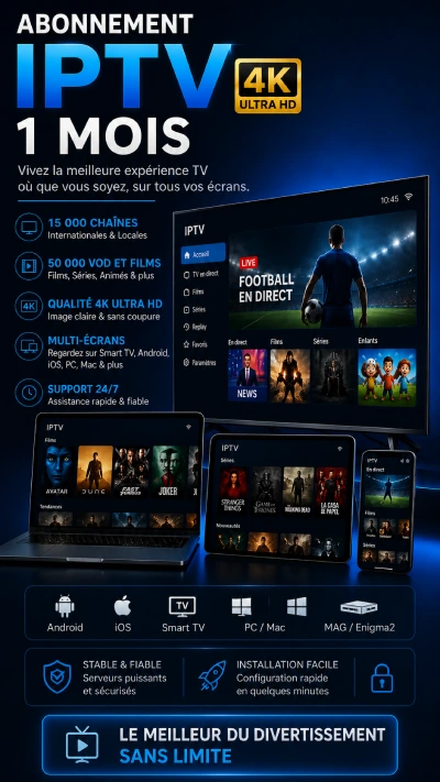 Abonnement iptv 1 mois